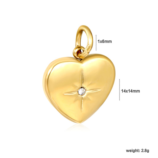 Sparkling Heart Charm