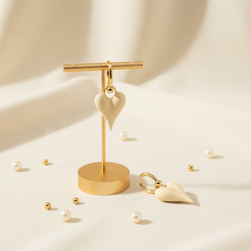 Resin Heart Earrings