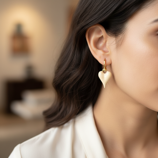 Resin Heart Earrings