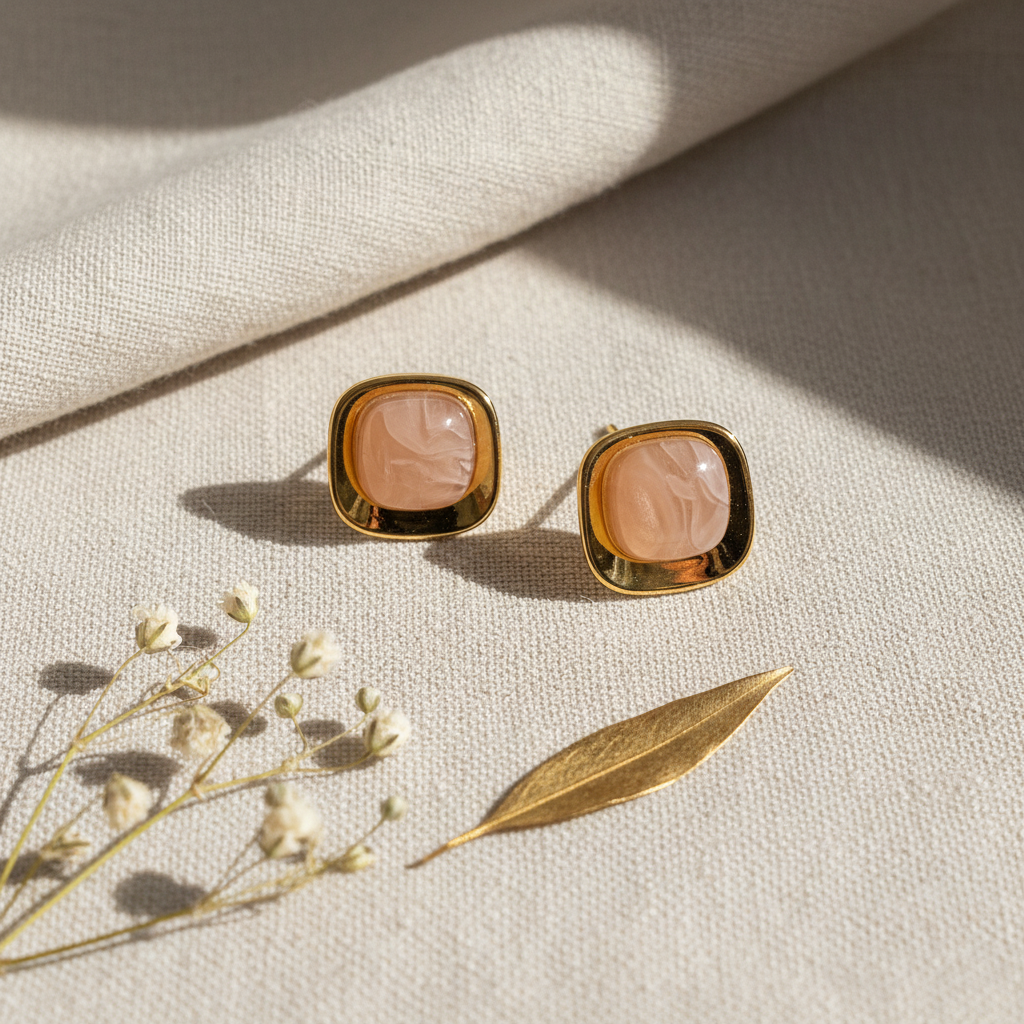 Square Muse Studs