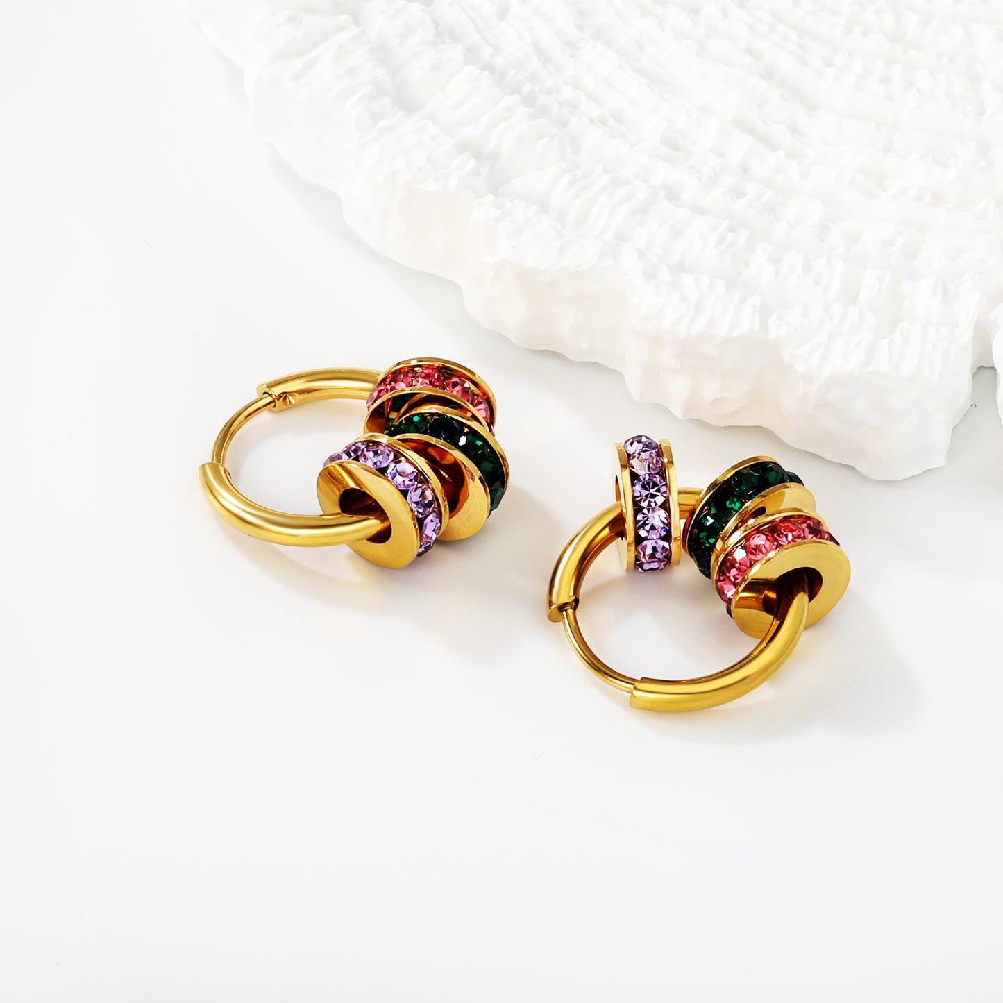 Triple Charm Earring