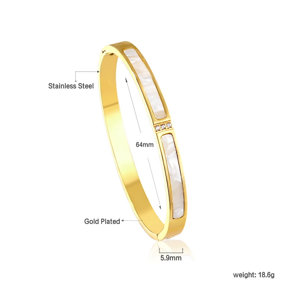 Oval White Bangle Kada