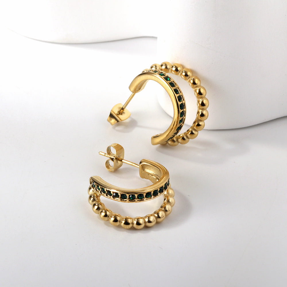C Stud Earrings