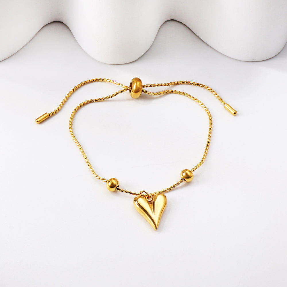 Adjustable Heart Bracelet
