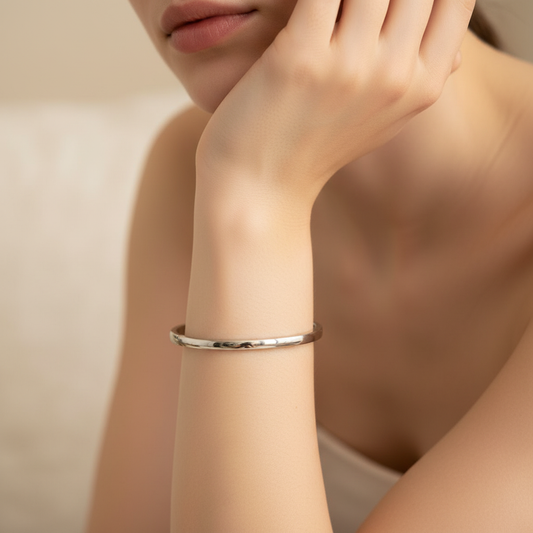 Plain Stackable Silver Kada