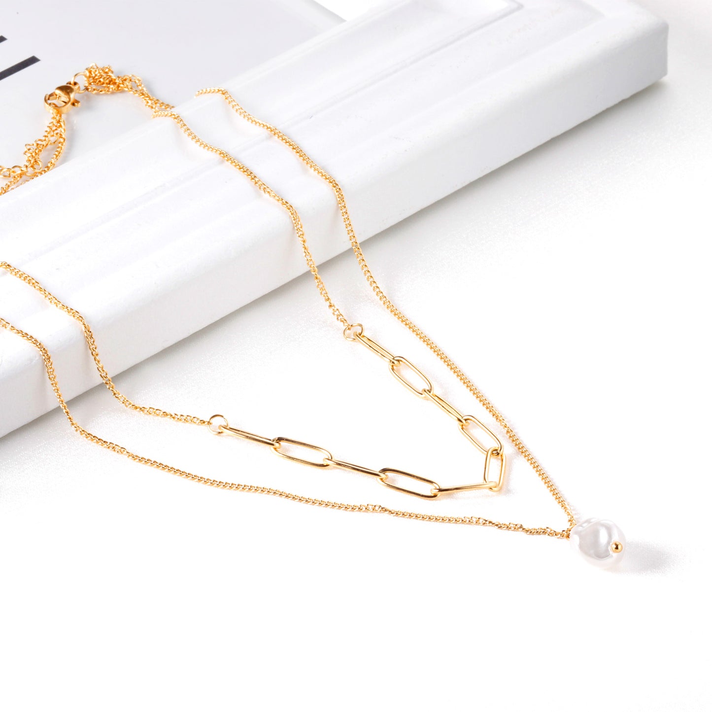 Pearl Embellished Necklace