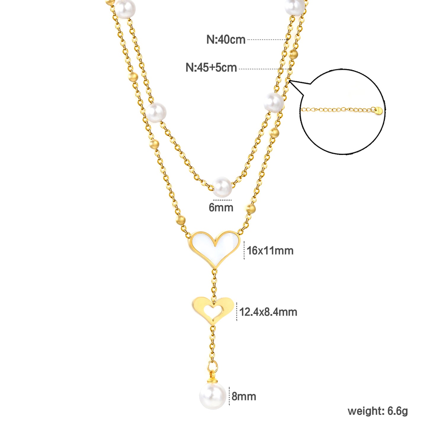 Dual Heart Layered Necklace