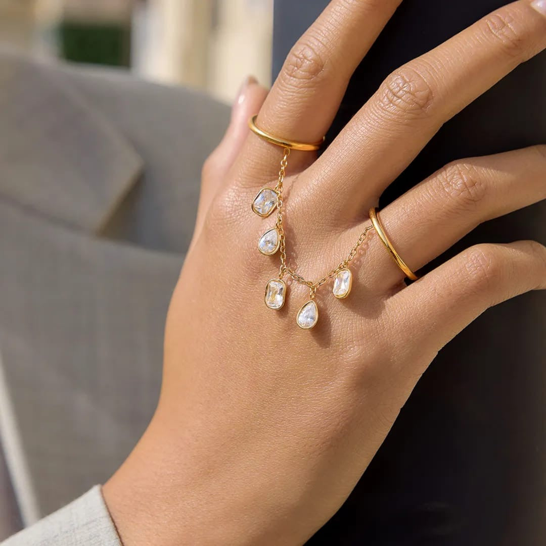 Crystal Veil Ring