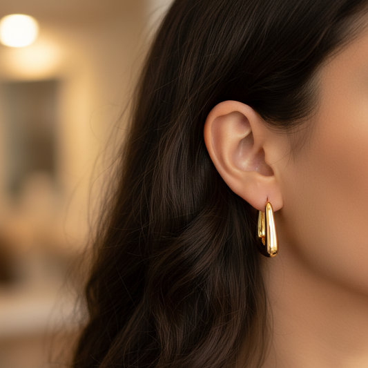 Triangle Hoop Earrings