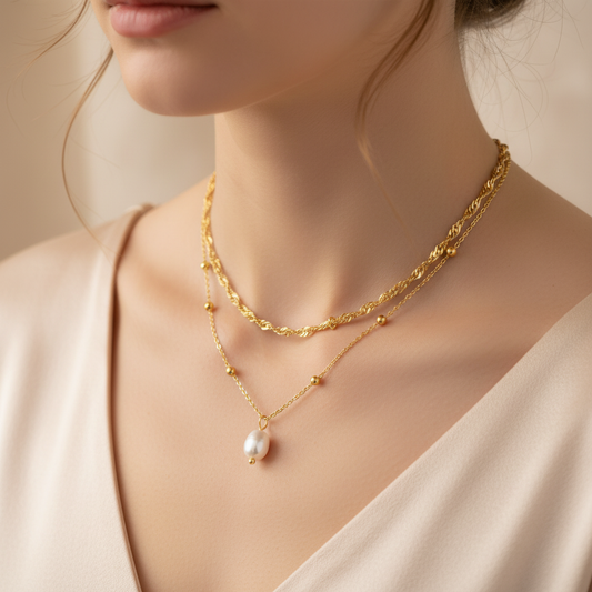 Twisted Pearl Necklace