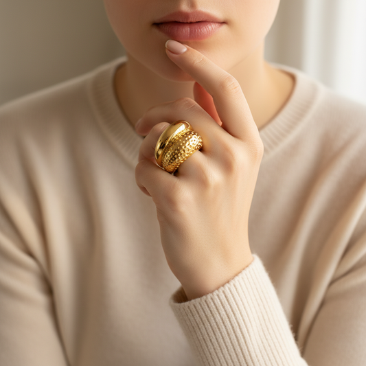 Hammered Donut Ring