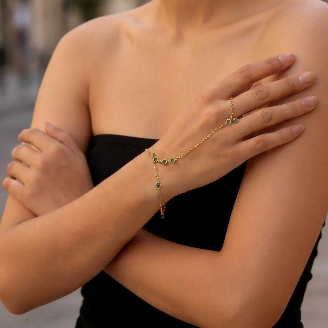 DAINTY DROP HAND CHAIN