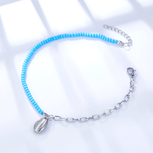 Blue Tide Charm Anklet