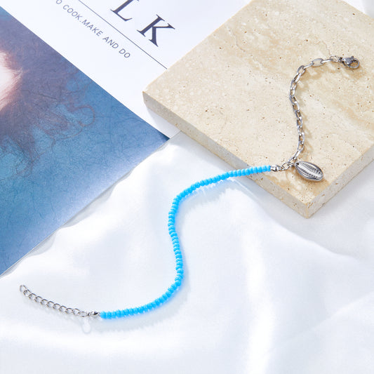 Blue Tide Charm Anklet