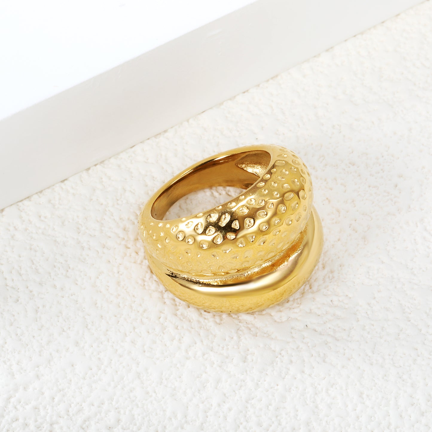 Hammered Donut Ring