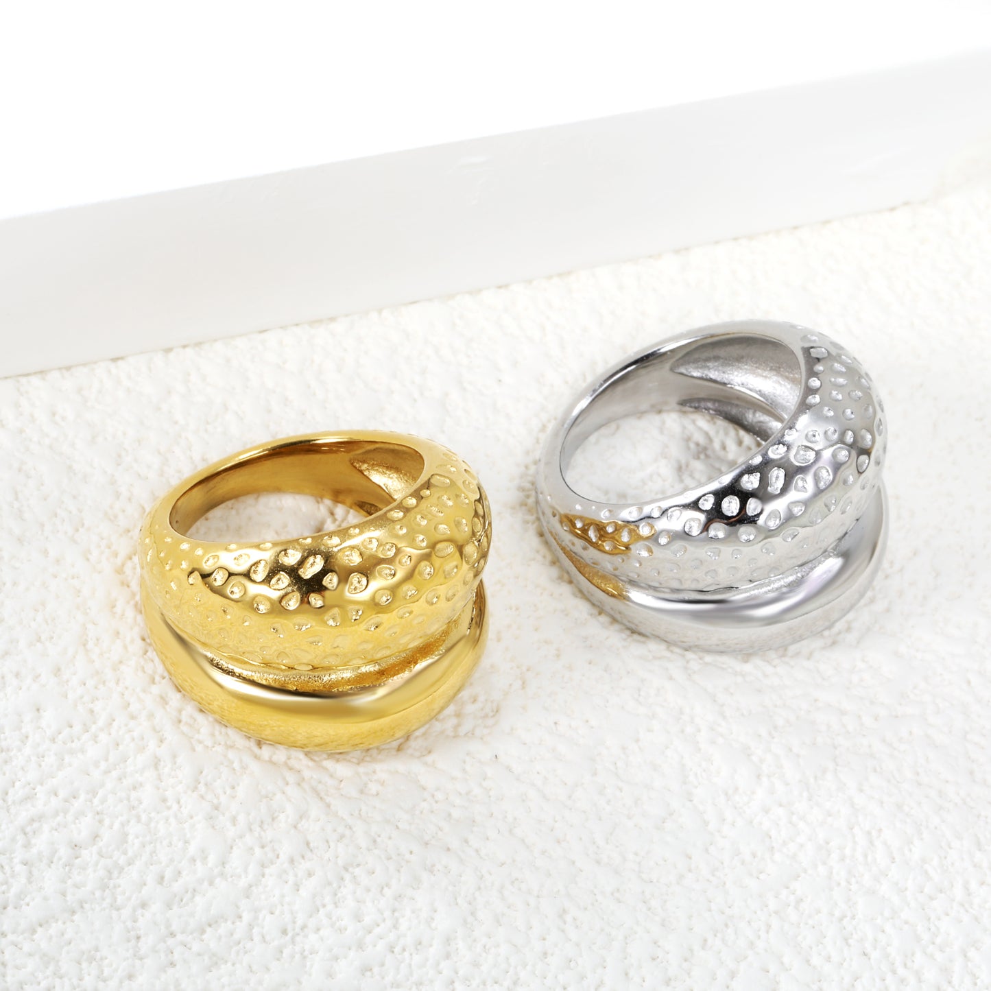 Hammered Donut Ring