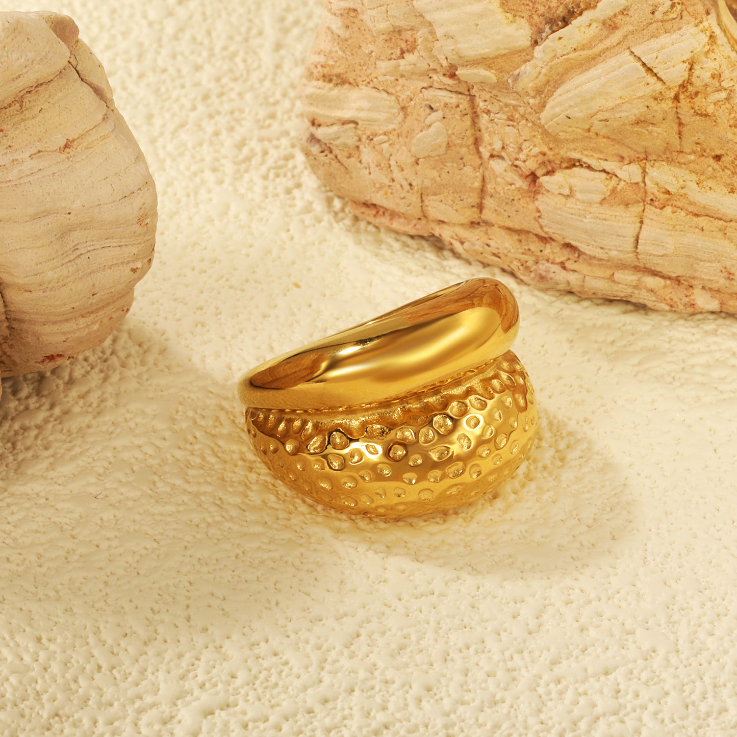 Hammered Donut Ring
