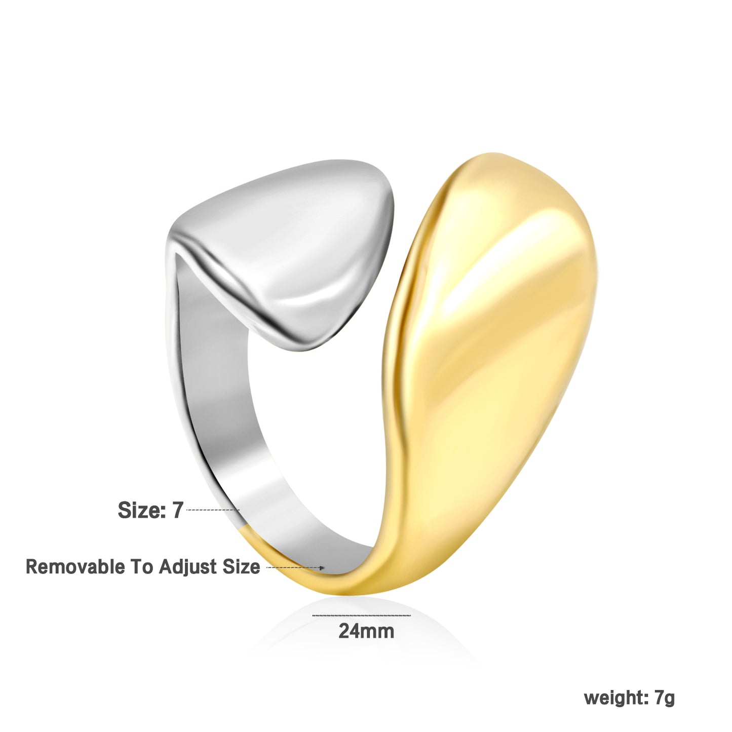 Dual Tone Curve Ring