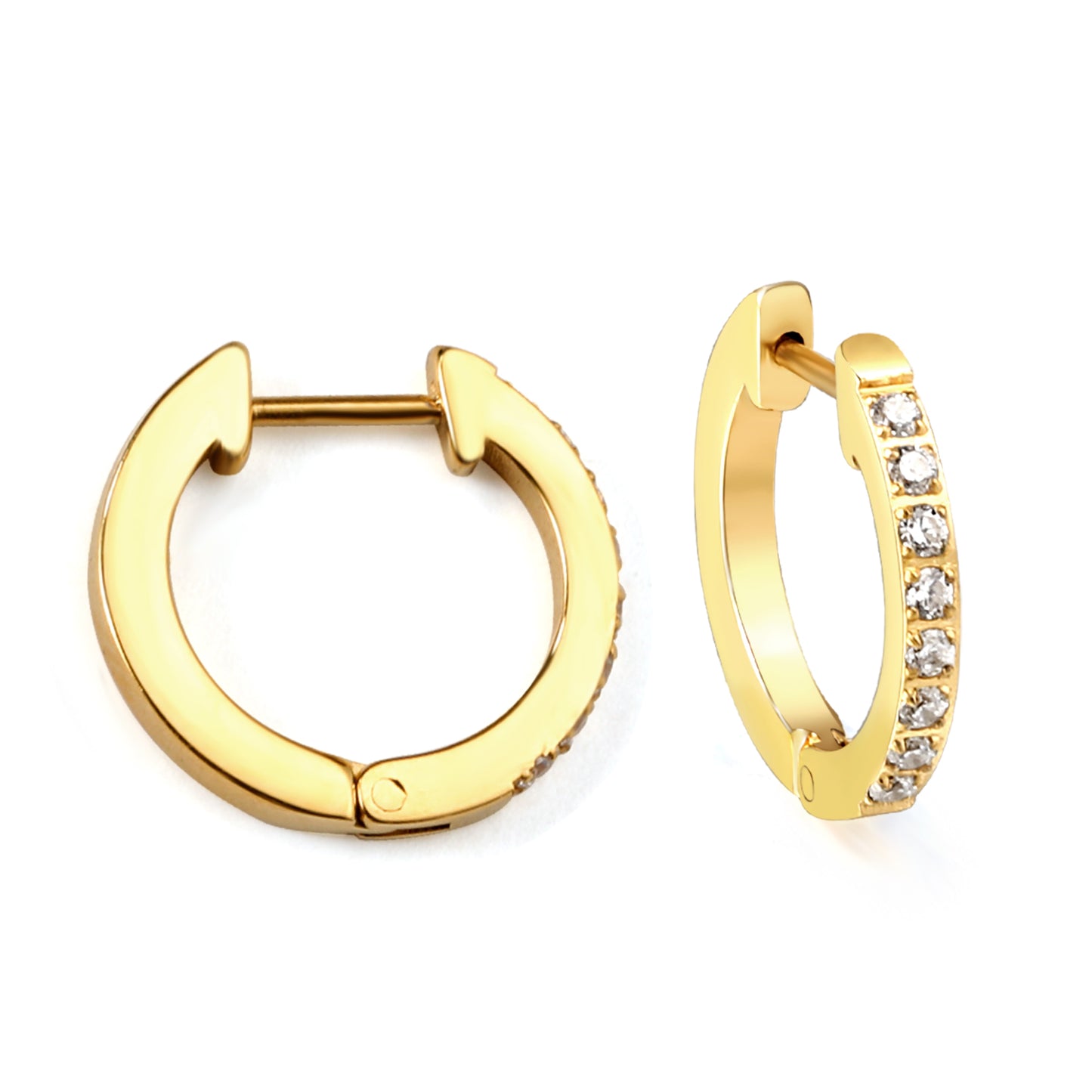 Mini Halo Trace Silver Hoop Earrings