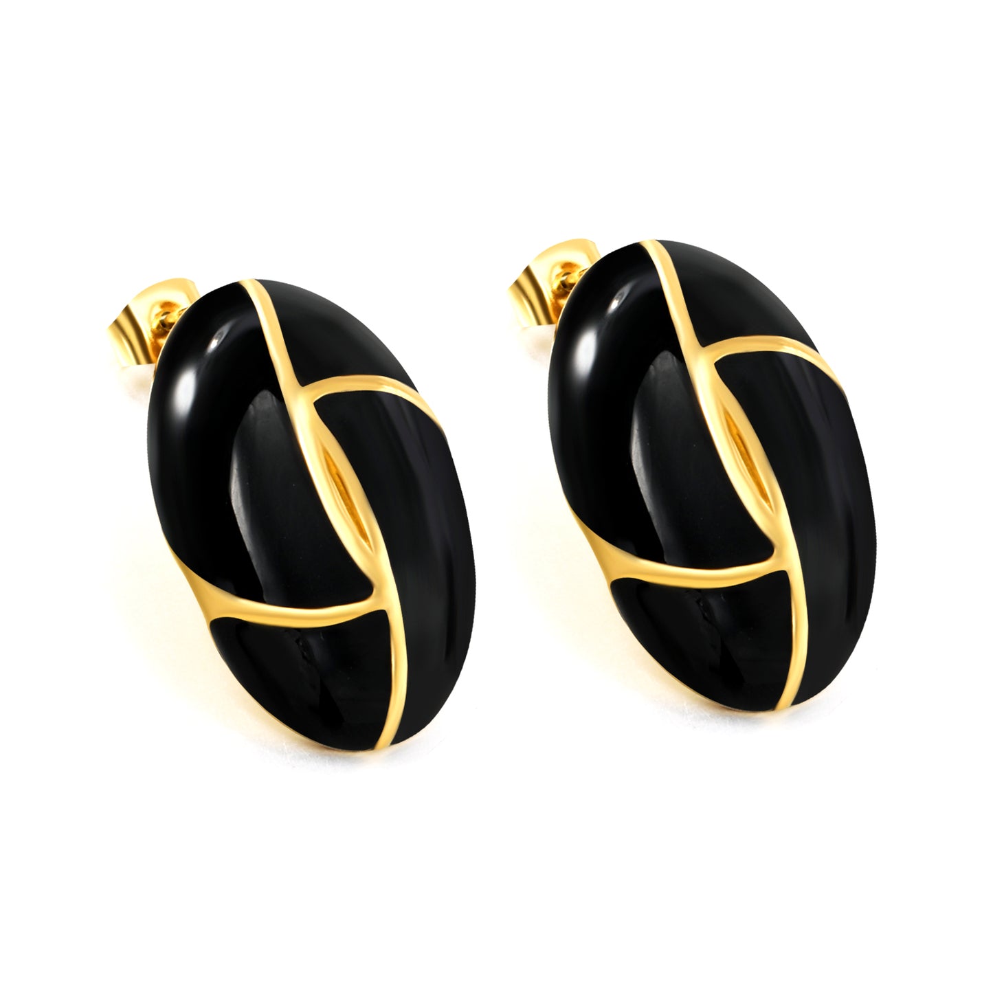 Geometrical Black Earrings