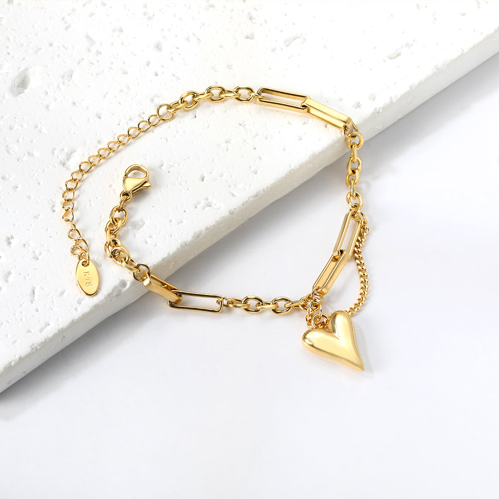 Bold Heart Bracelet