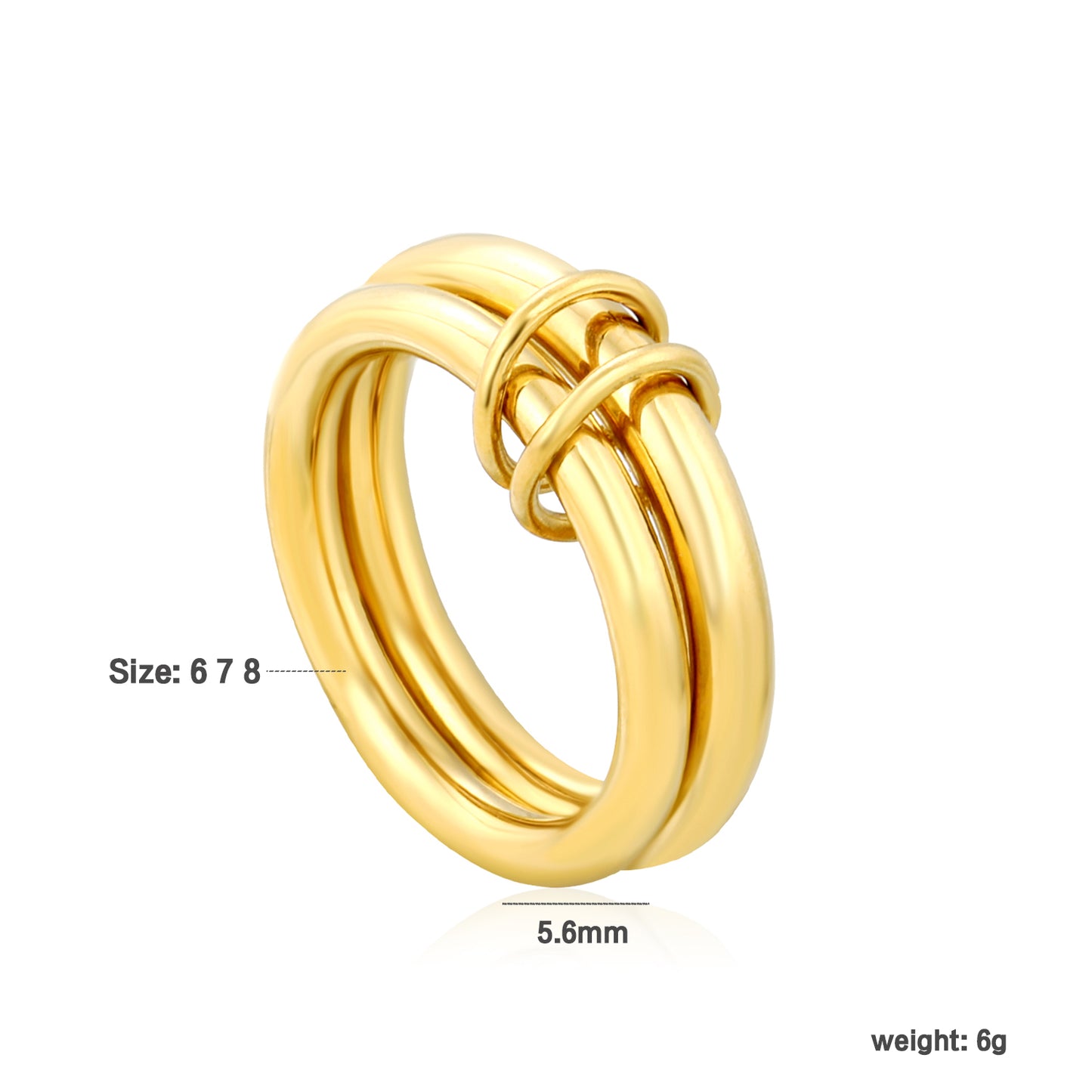 Tyre knot Ring
