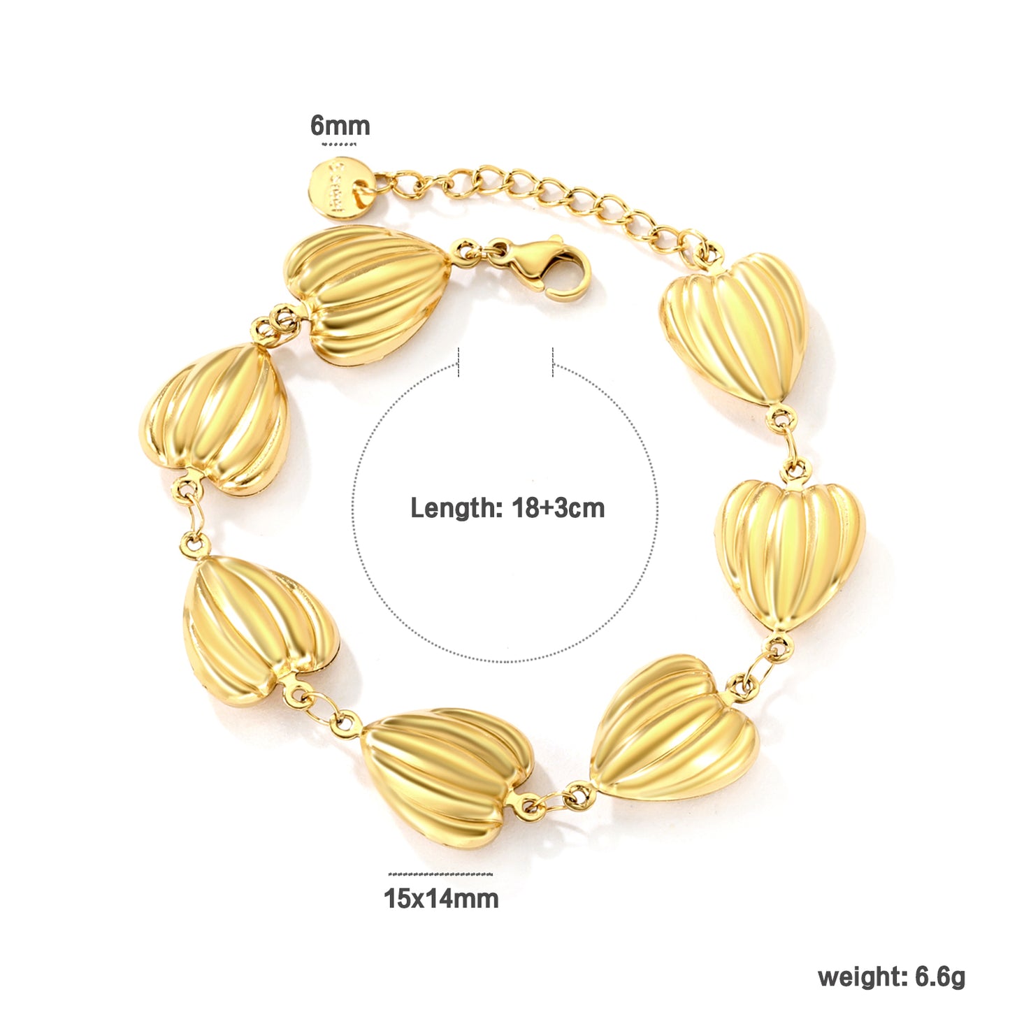 Heart Shell Bracelet