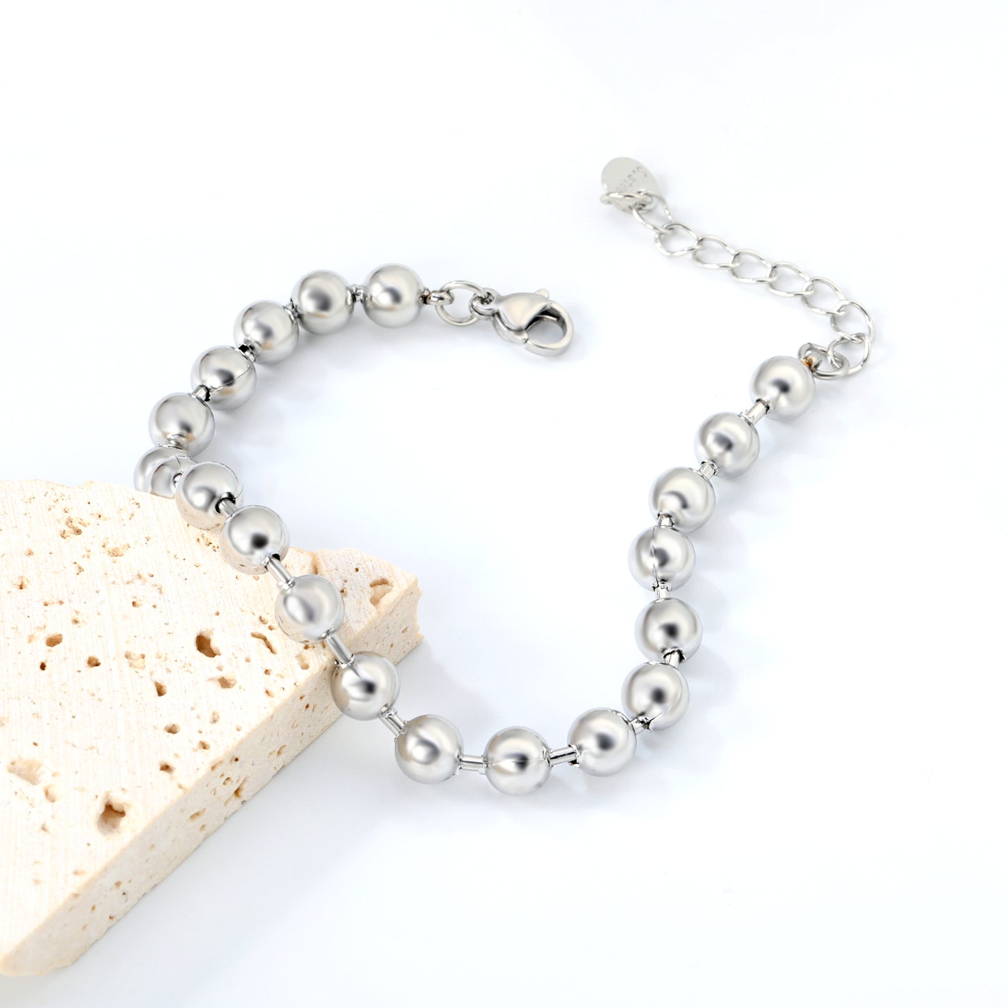 Silver Beaded Bracelet