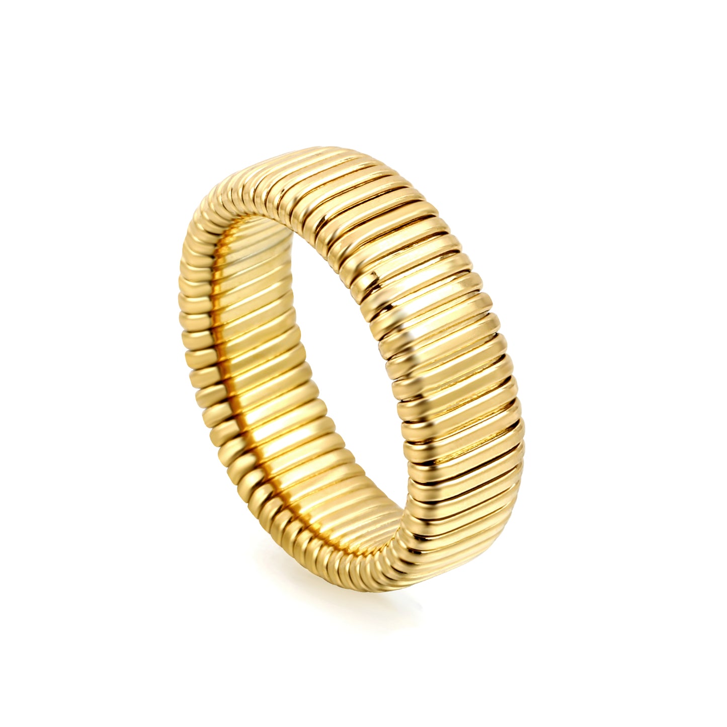 Grooved Gold Ring