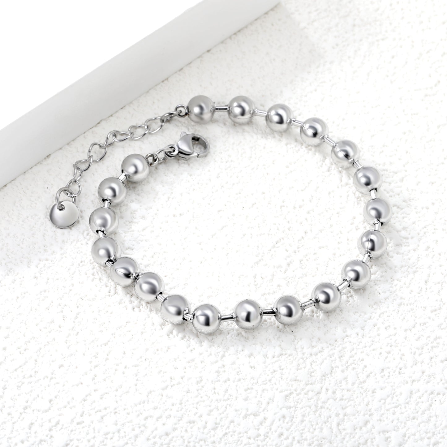 Silver Beaded Bracelet