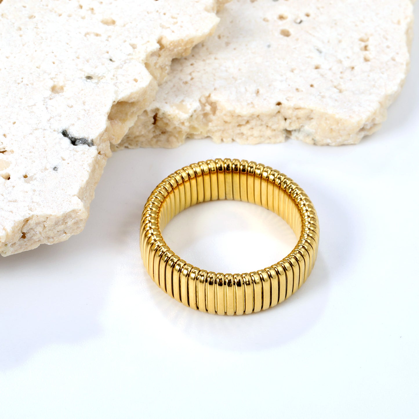 Grooved Gold Ring