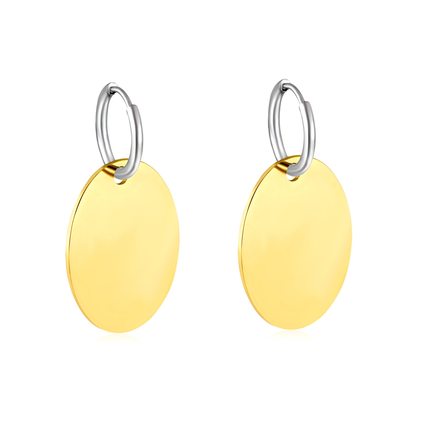 Interlock Oval Drop Earrings