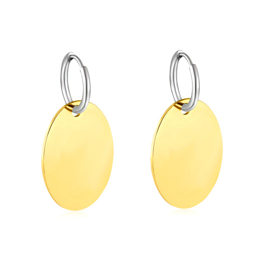 Interlock Oval Drop Earrings