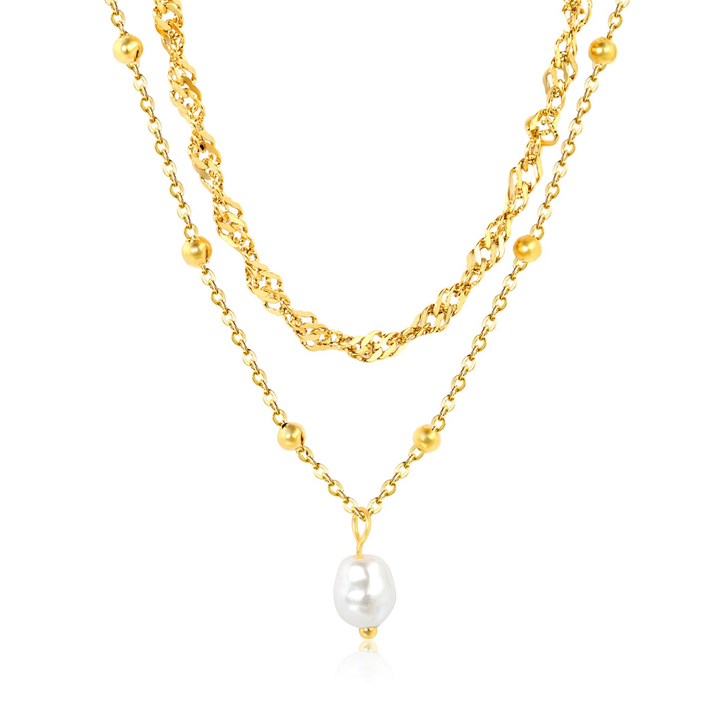 Twisted Pearl Necklace