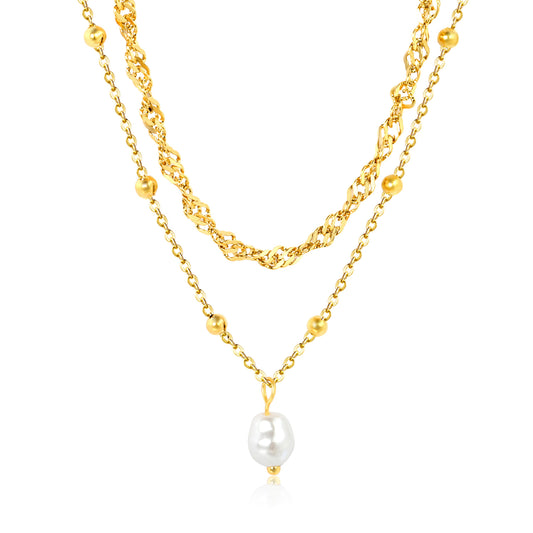 Twisted Pearl Necklace