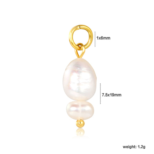 Dual Pearl Drop Charm