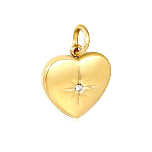 Sparkling Heart Charm