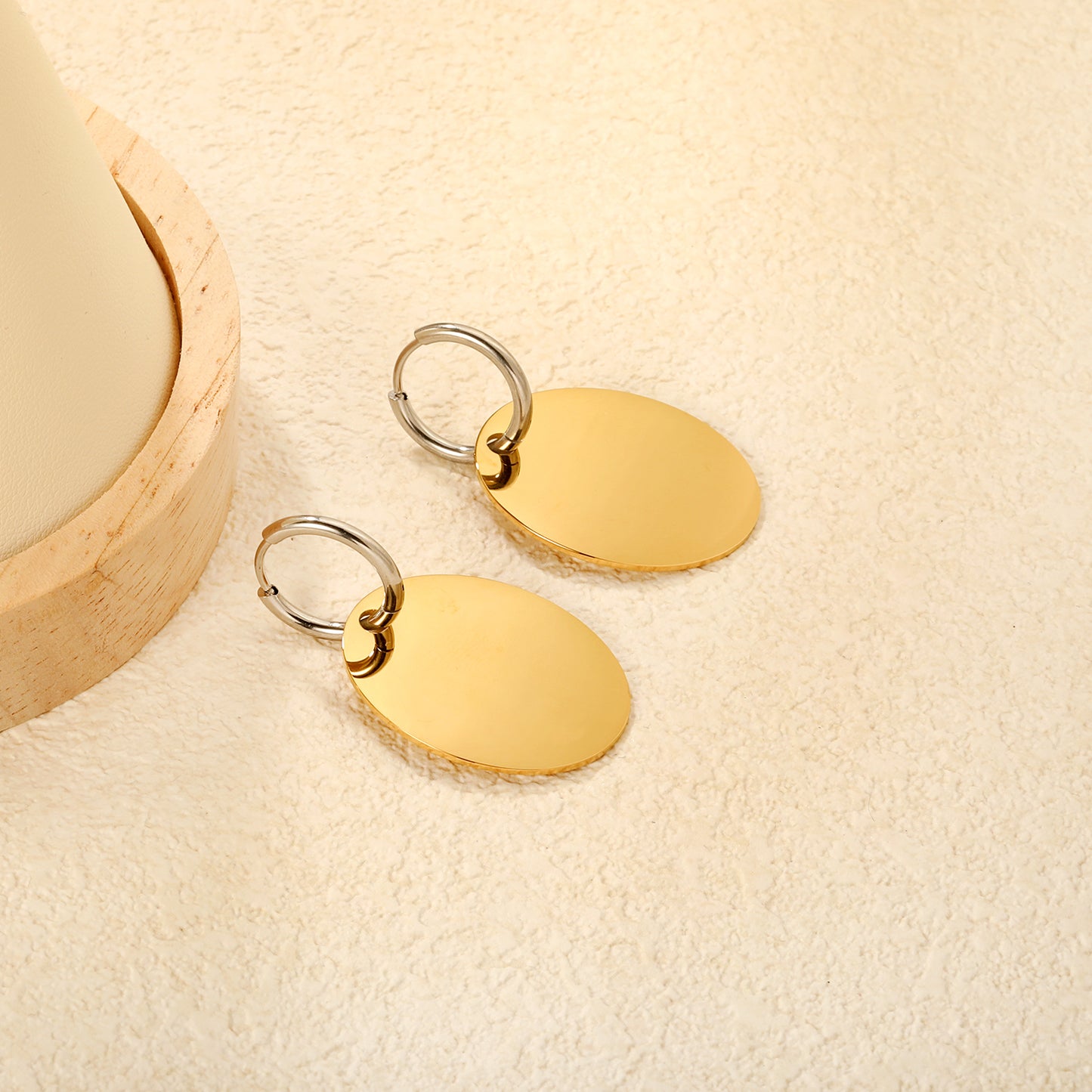 Interlock Oval Drop Earrings