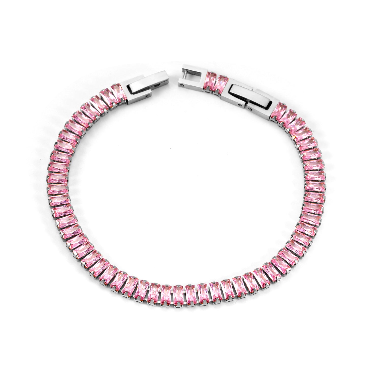 Pink Stone Tennis Bracelet