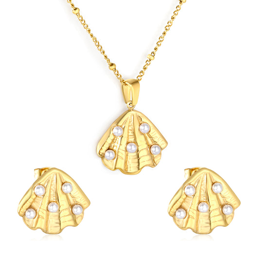 Ocean Pearl Shell Necklace Set