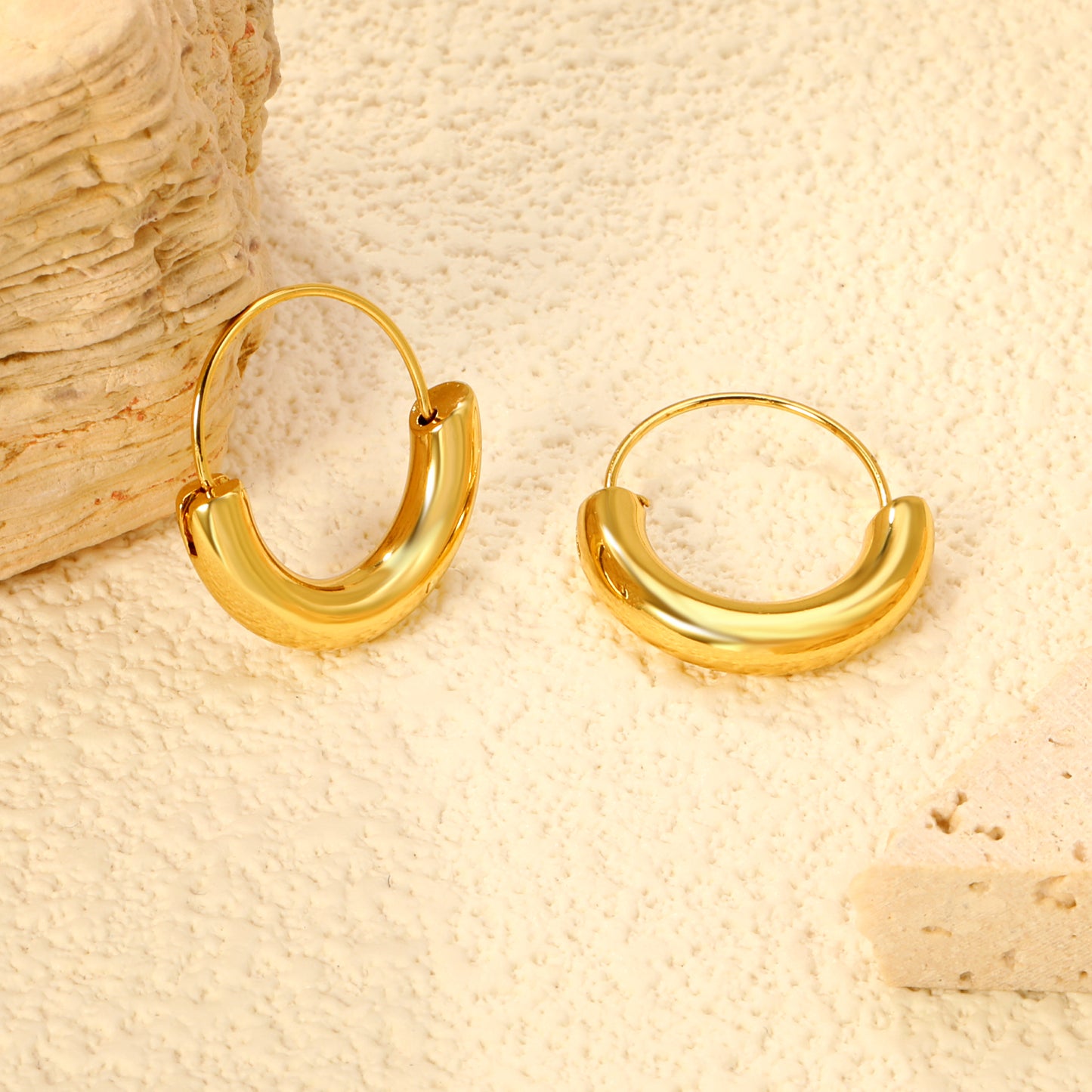 Gold Moon Earrings
