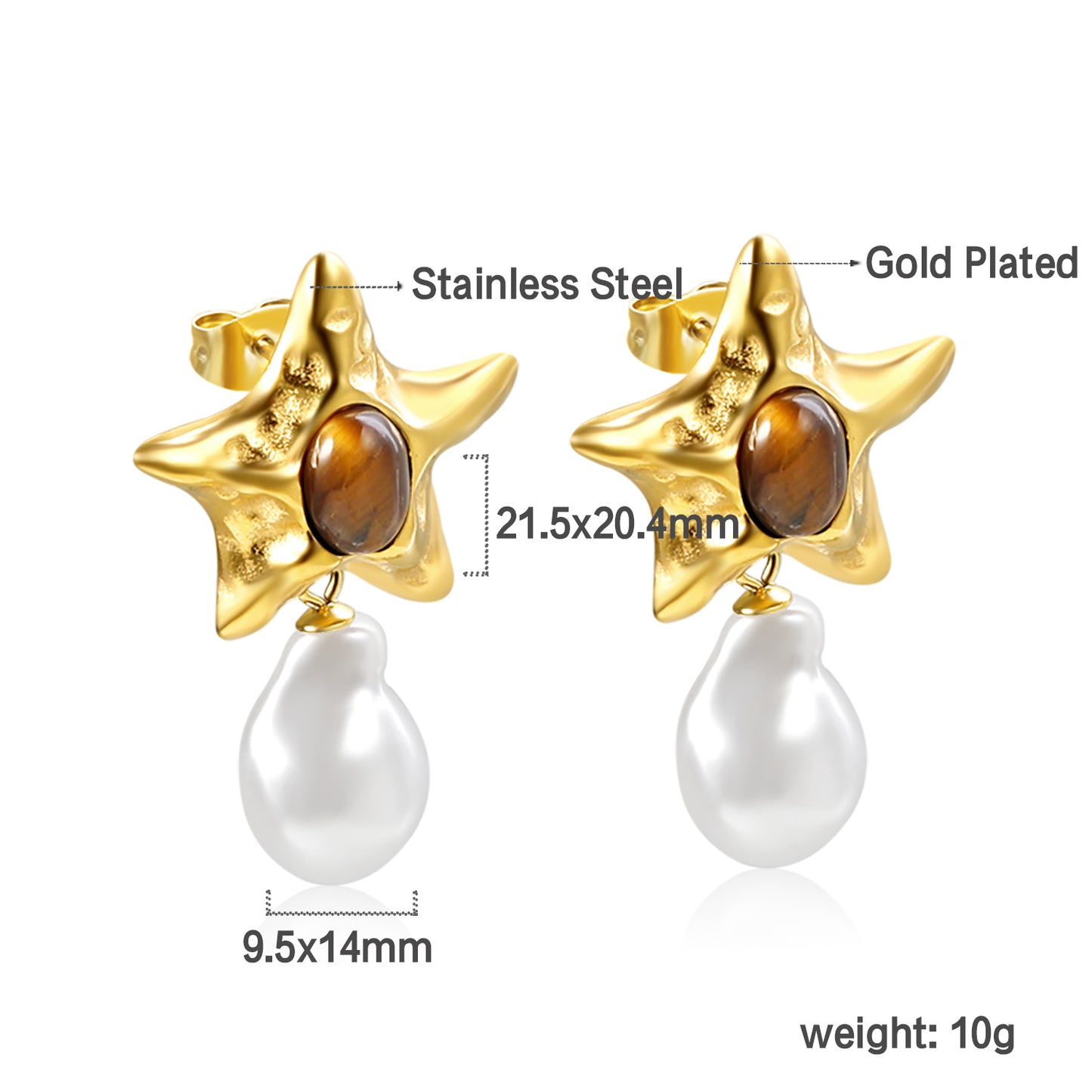 Star Drop Earrings