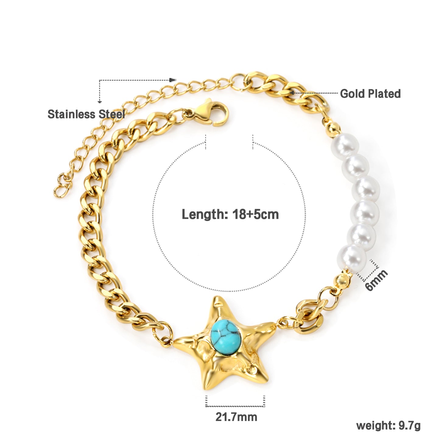 Bold Star Fish bracelet