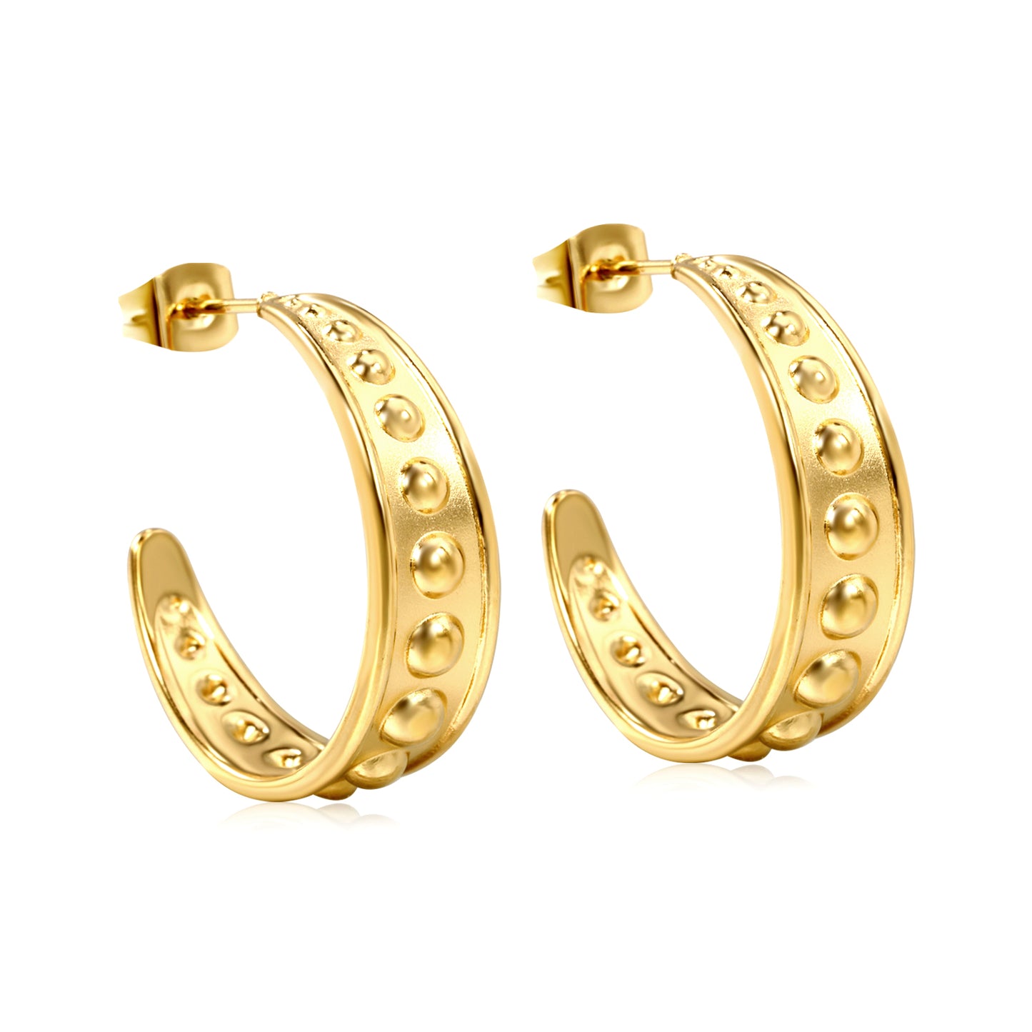 Dotted Hoop Earrings