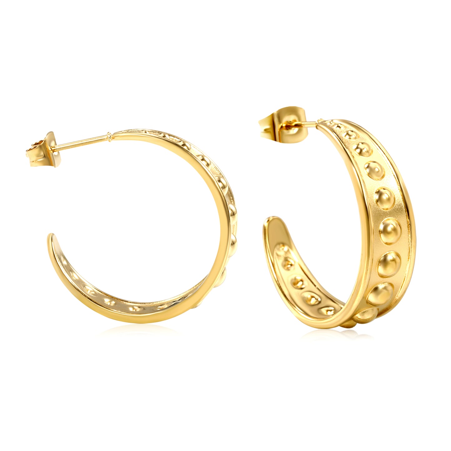 Dotted Hoop Earrings