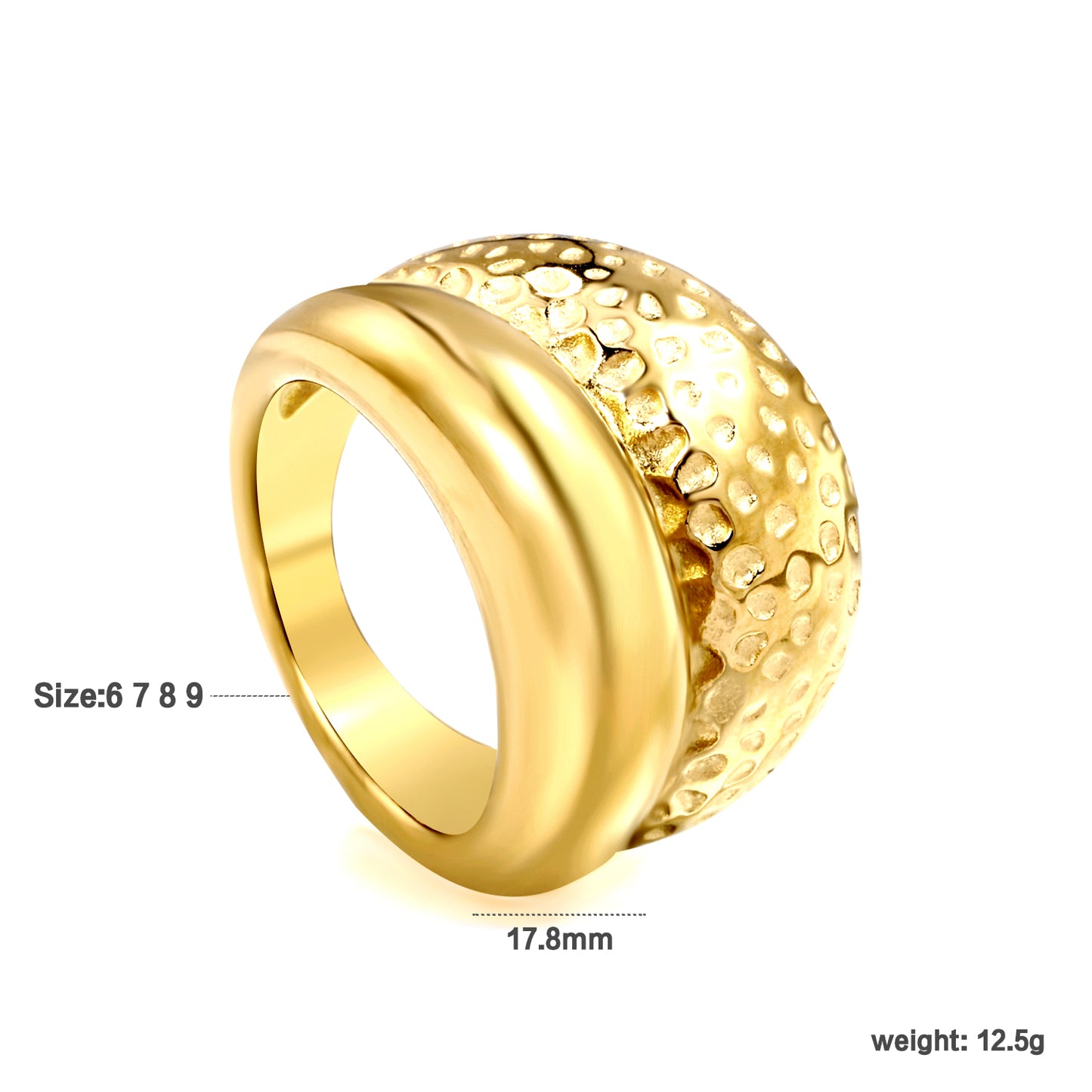 Hammered Donut Ring