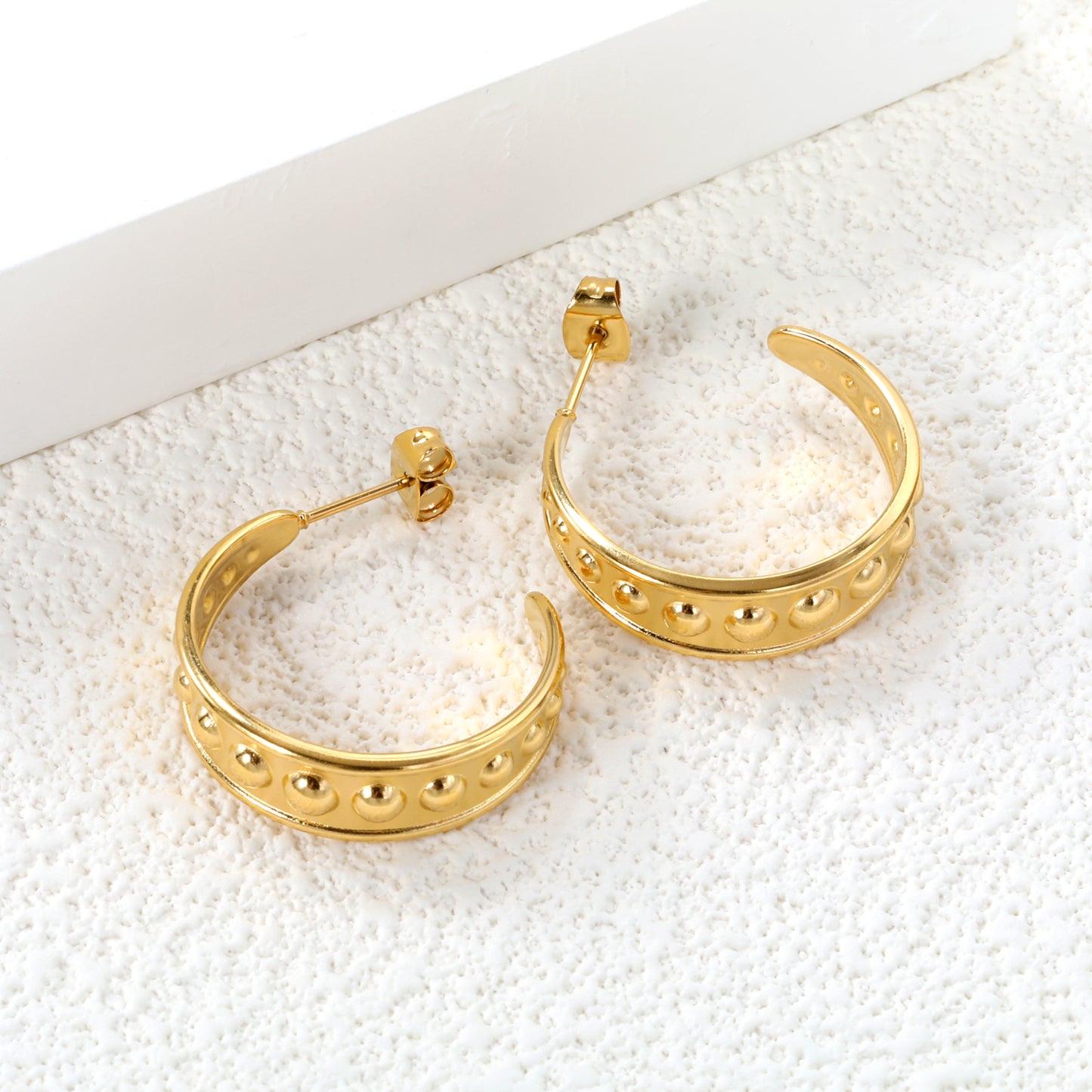 Dotted Hoop Earrings