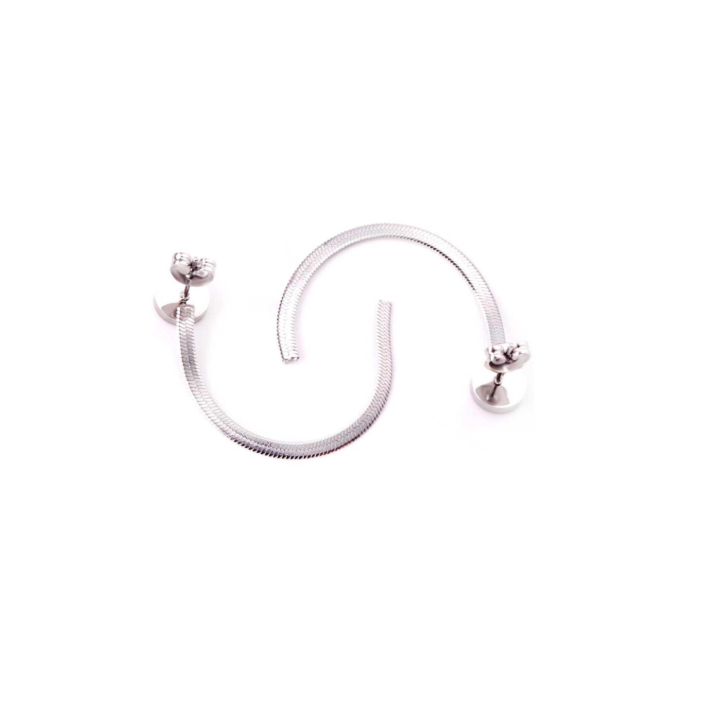 Black Stone Tassle Earrings