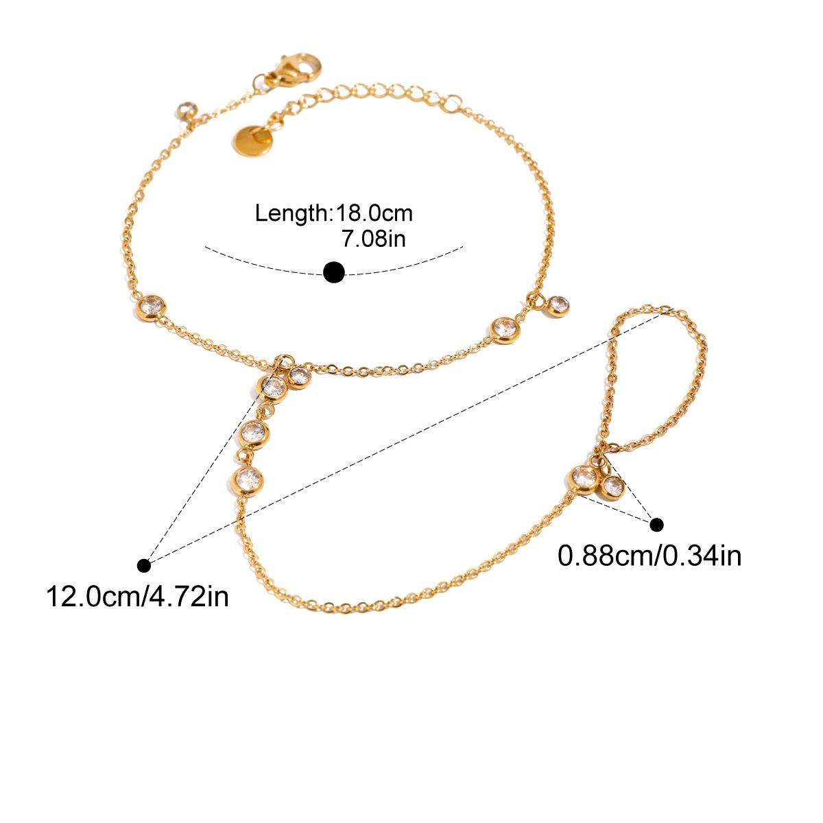 DAINTY DROP HAND CHAIN