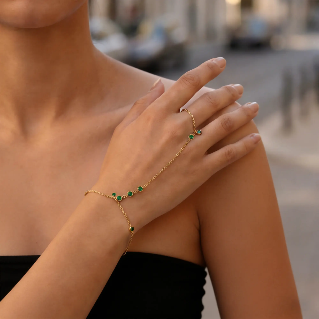 DAINTY DROP HAND CHAIN
